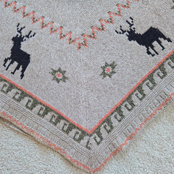 NWOT Beretta Wool Wrap Cape Moose Elk Deer Reindeer - Picture 11 of 12